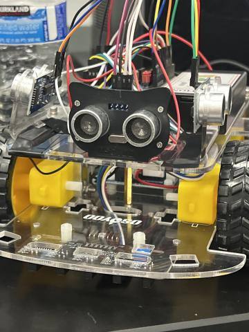 Actual Arduino mobile robot with ultrasonic sensors